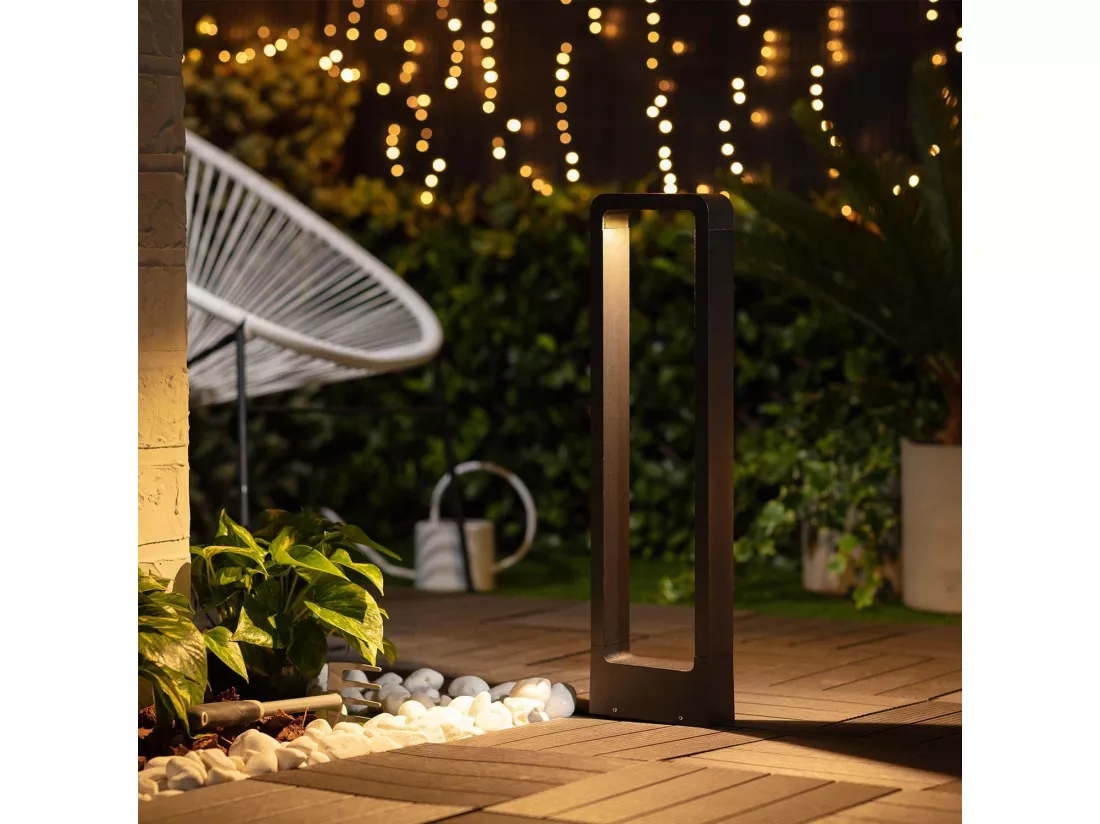 Balise LED Extérieure 7W en Saillie sur Pied 60cm Alma 3000K Blanc chaud