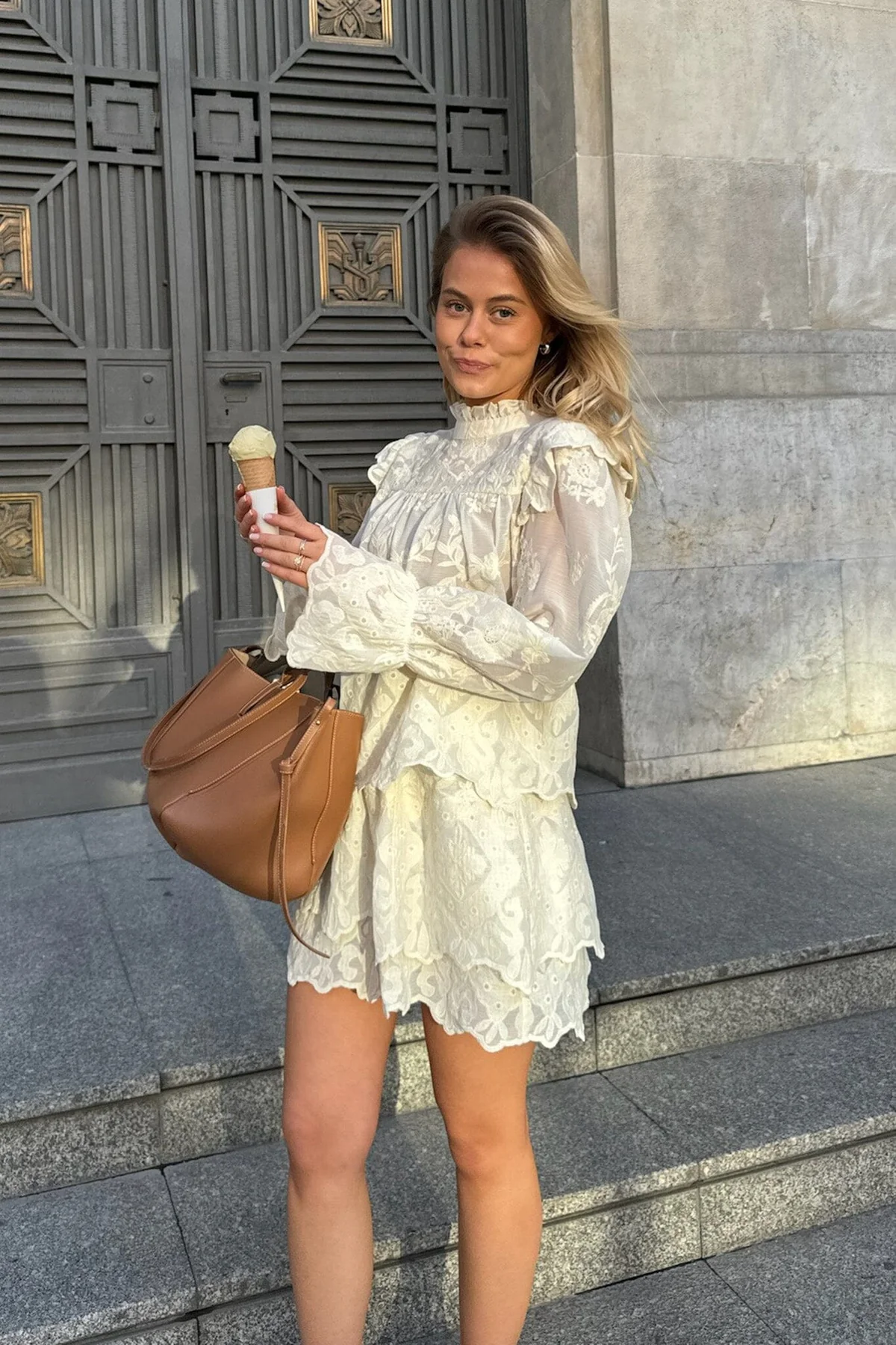 BYIC Ellinoric Lace Mini Skirt