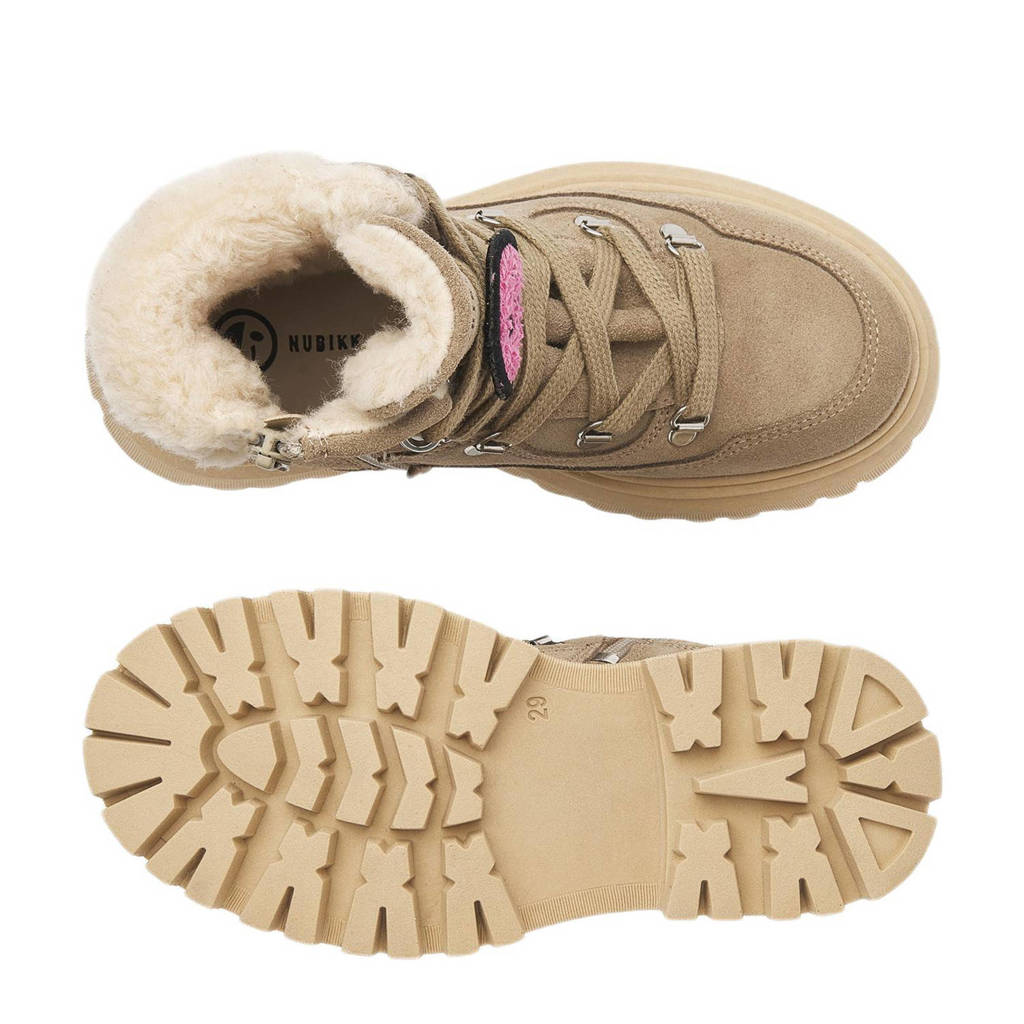 Nubikk Fae Montagne JRsuède veterboots taupe