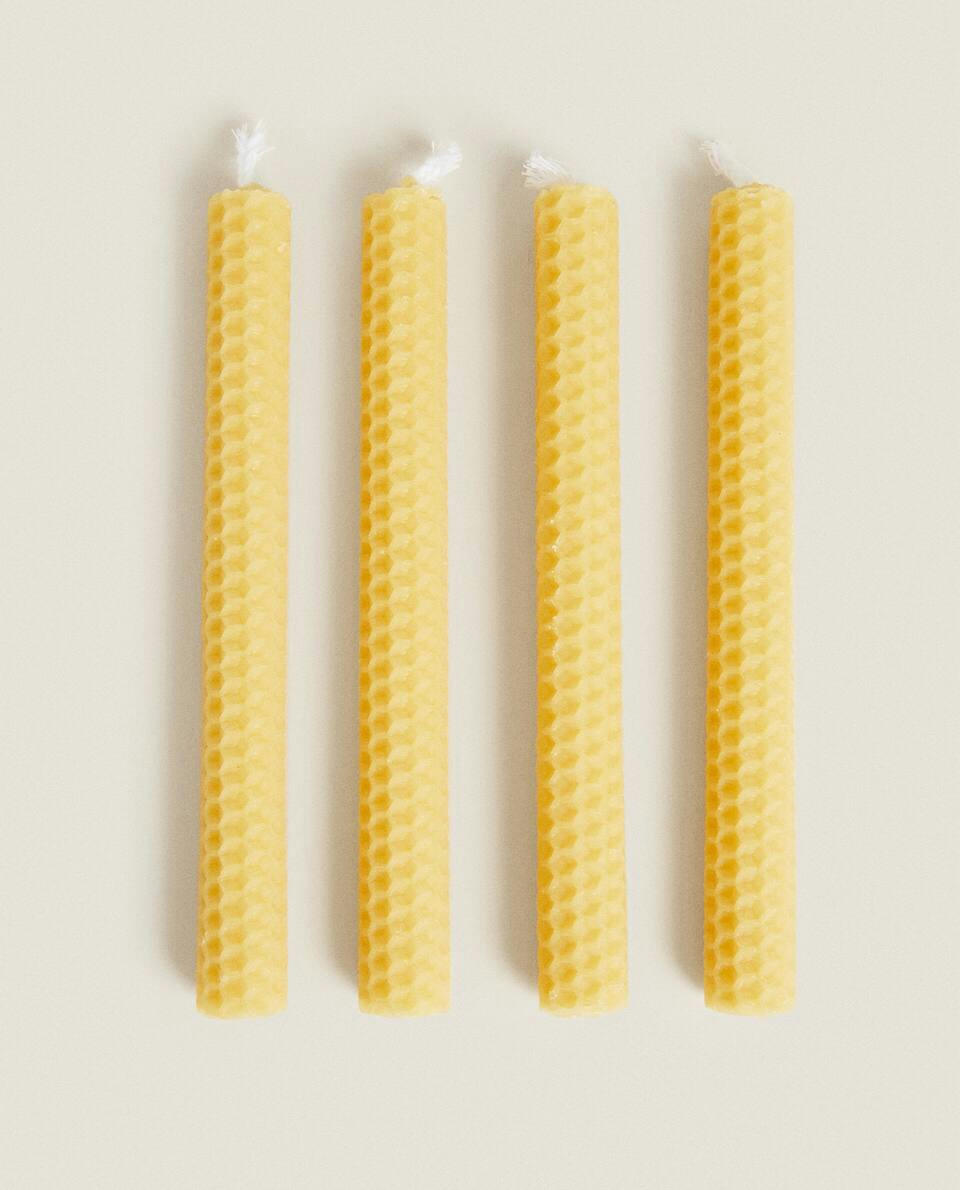 PACOTE DE VELAS DE CERA DE ABELHA (PACOTE COM 4)