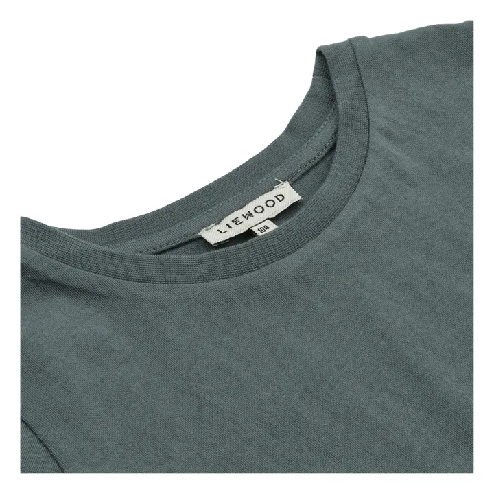 Liewood T-Shirt Manches Courtes Coton Bio Apia | Bleu gris