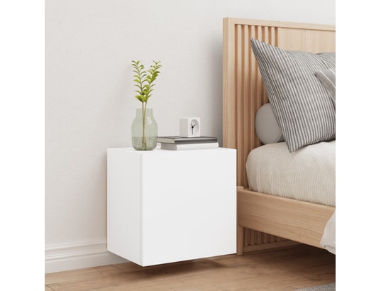 VIDAXL - Elément suspendu Meuble tv mural blanc 40,5x30x40 cm bois d'ingénierie