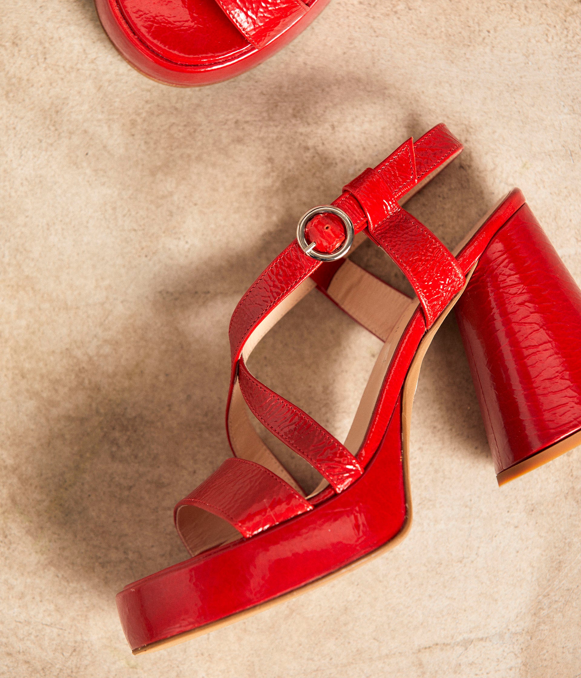 Sandales vernies rouges Eve