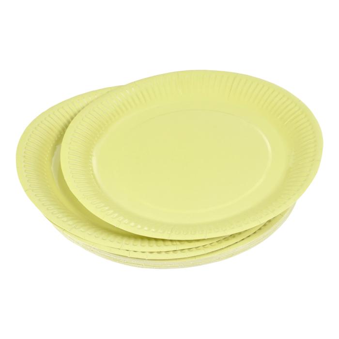 SET 20 ASSIETTES RONDES D.23CM TILLEUL