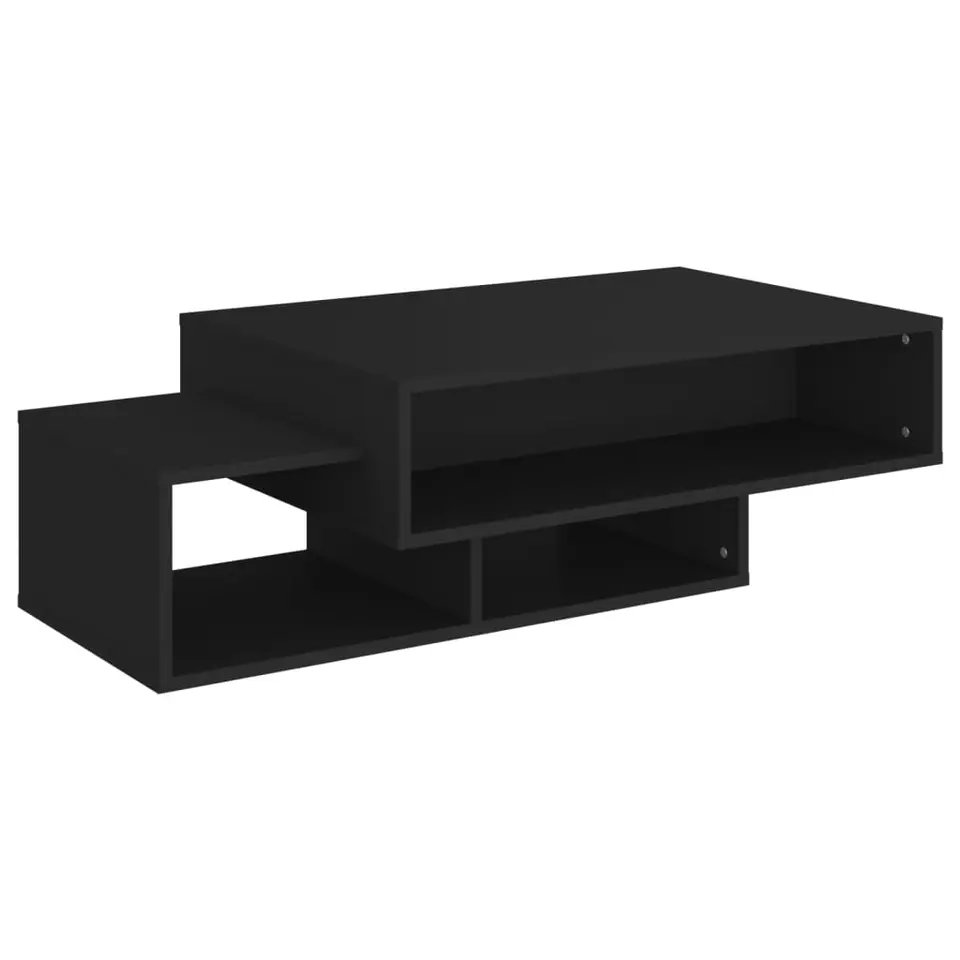 vidaXL - Salontafel - Zwart - Bewerkt hout