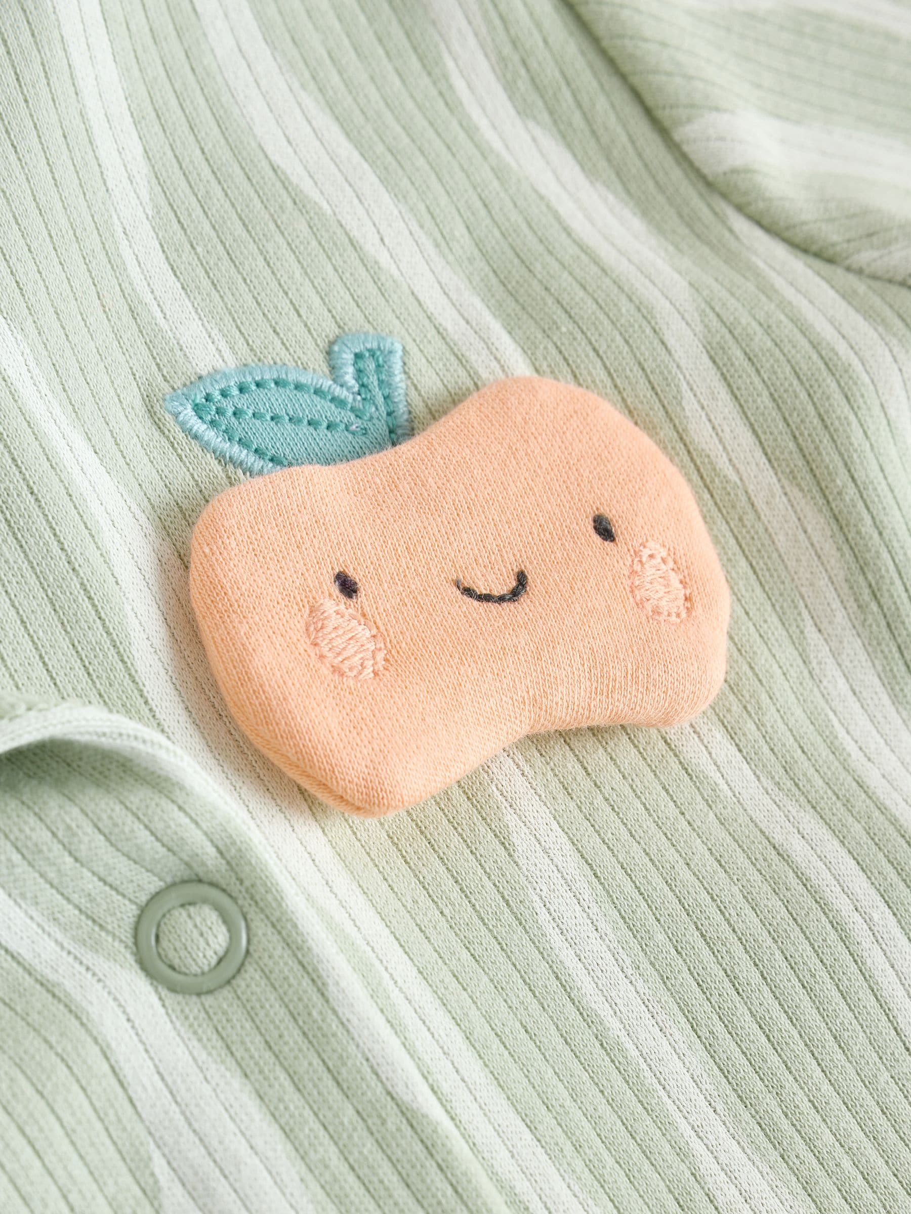Geel - Set van 3 baby pyjama's zonder voetjes met figuurtjes (0mnd-3jr)