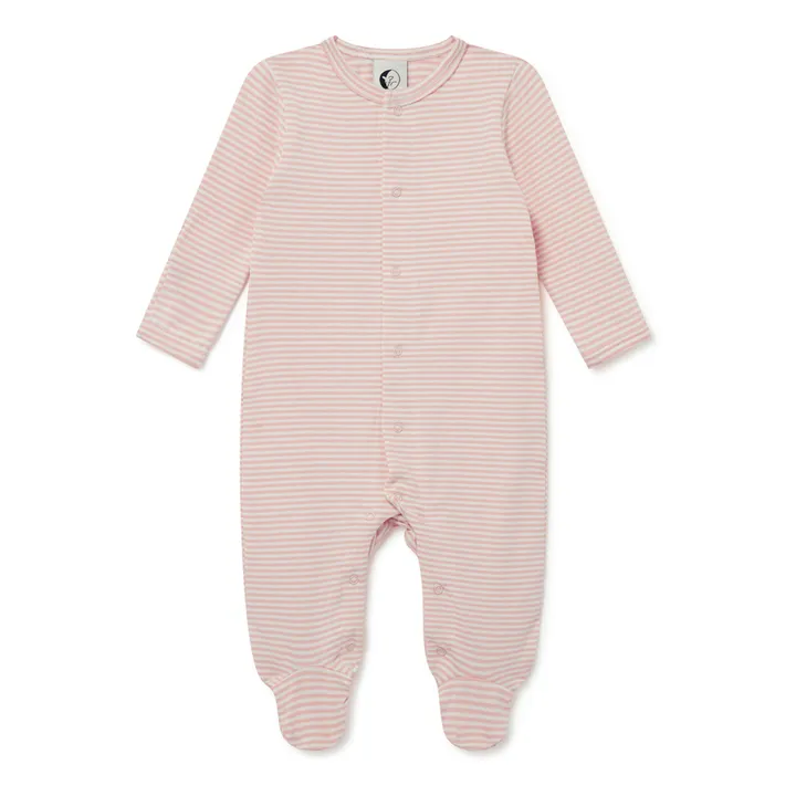 Sleepy Doe Pyjama Avec Pieds Coton Bio Rayé | Rose