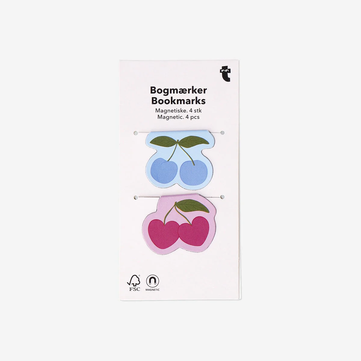 Kirsebærformede bogmærker - 4 stk