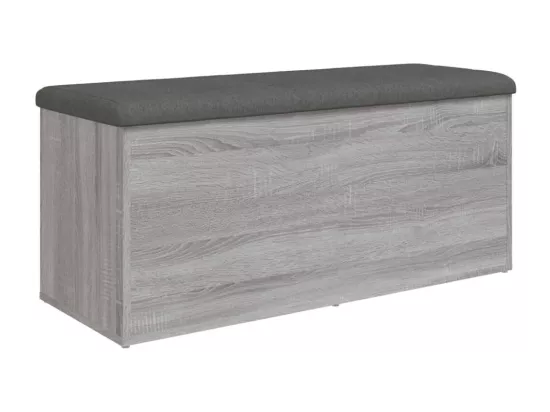 Banc de rangement sonoma gris 102x42x45 cm bois d'ingénierie