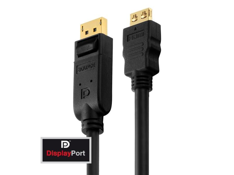 PureLink Kabel PI5100 DisplayPort - HDMI, 1 m Zertifiziertes 2K High Speed DisplayPort / HDMI Kabel