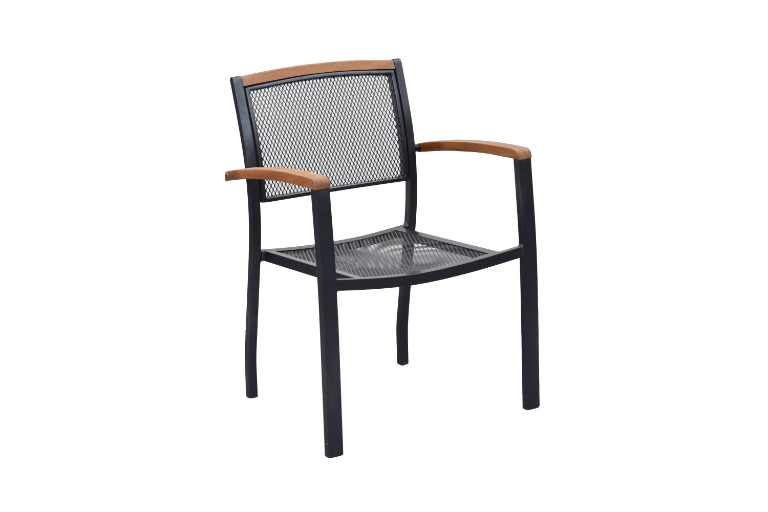 Tilos 7-delige tuinmeubelset, stapelbare stoelen, uitschuifbare tafel 150 (200) x 90 cm