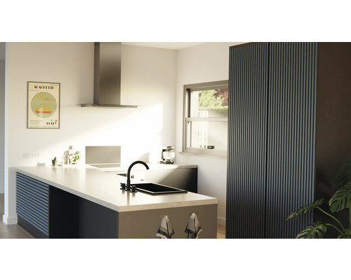 Fjordwall akoestisch paneel linoleum petrolblauw 2400 x 600 x 20 mm