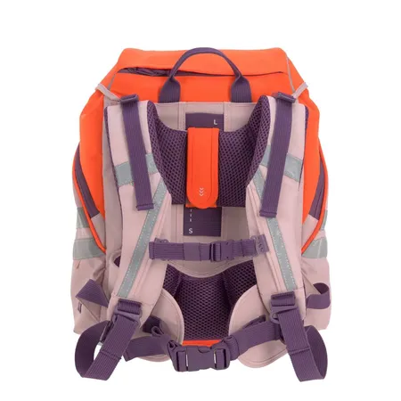 Lässig Schulranzenset Unique Rose Neon-Orange, 7-teilig