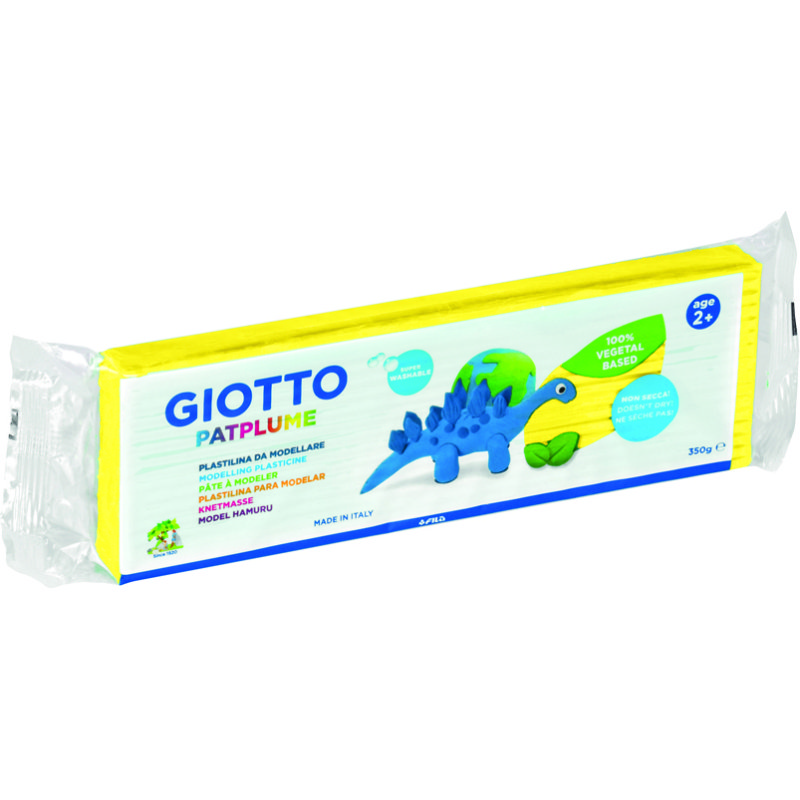 Patplume giotto matiere vegetale souple ne seche pas  pain predecoupe 350g coloris  jaune