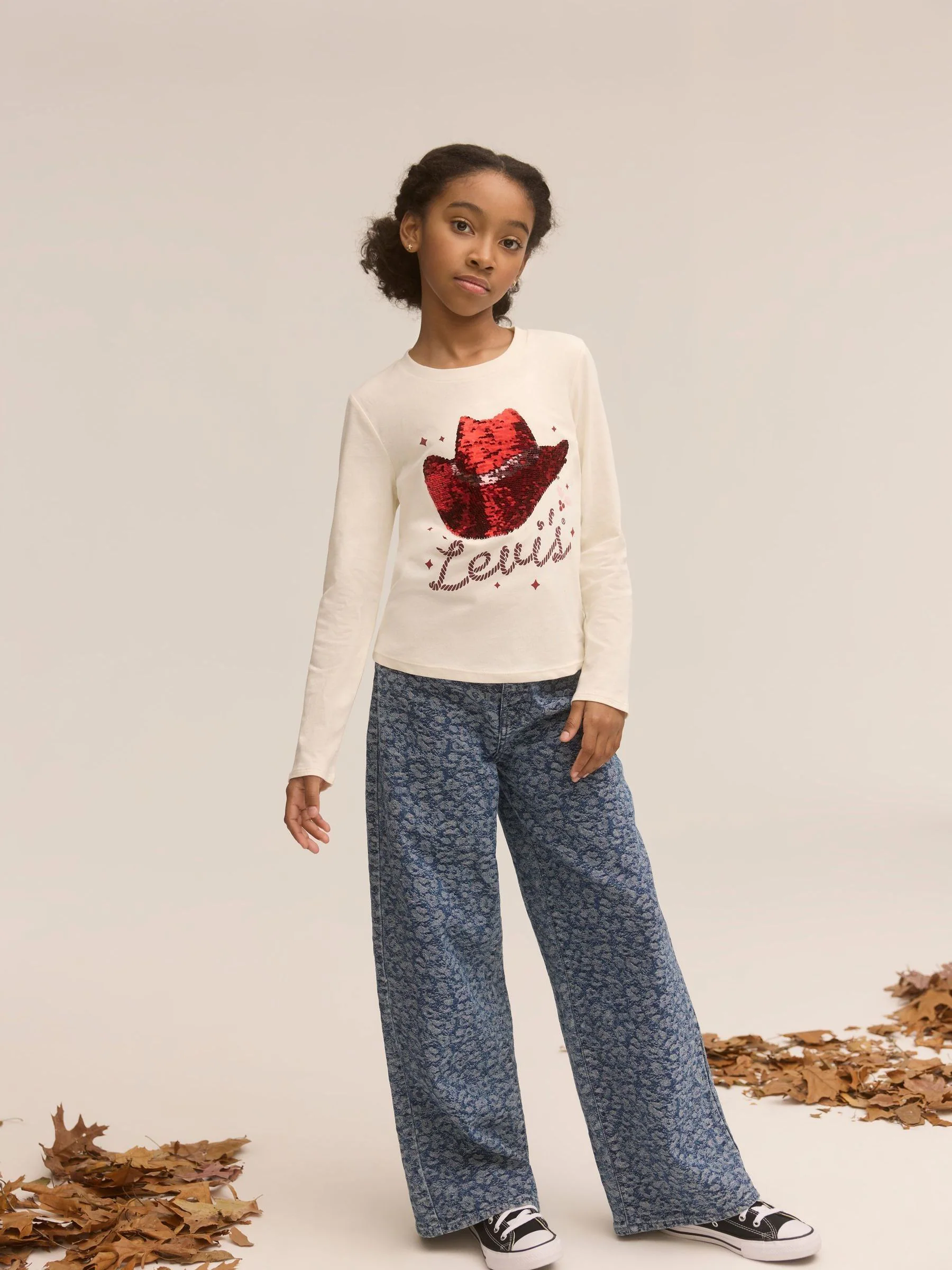 Levi's Leopard Print Jacquard High Rise Baggy Jeans