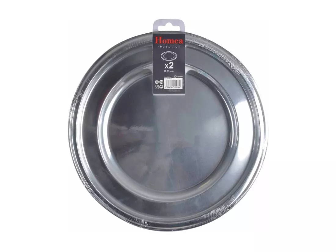 Lot de 2 Plateaux Ronds 