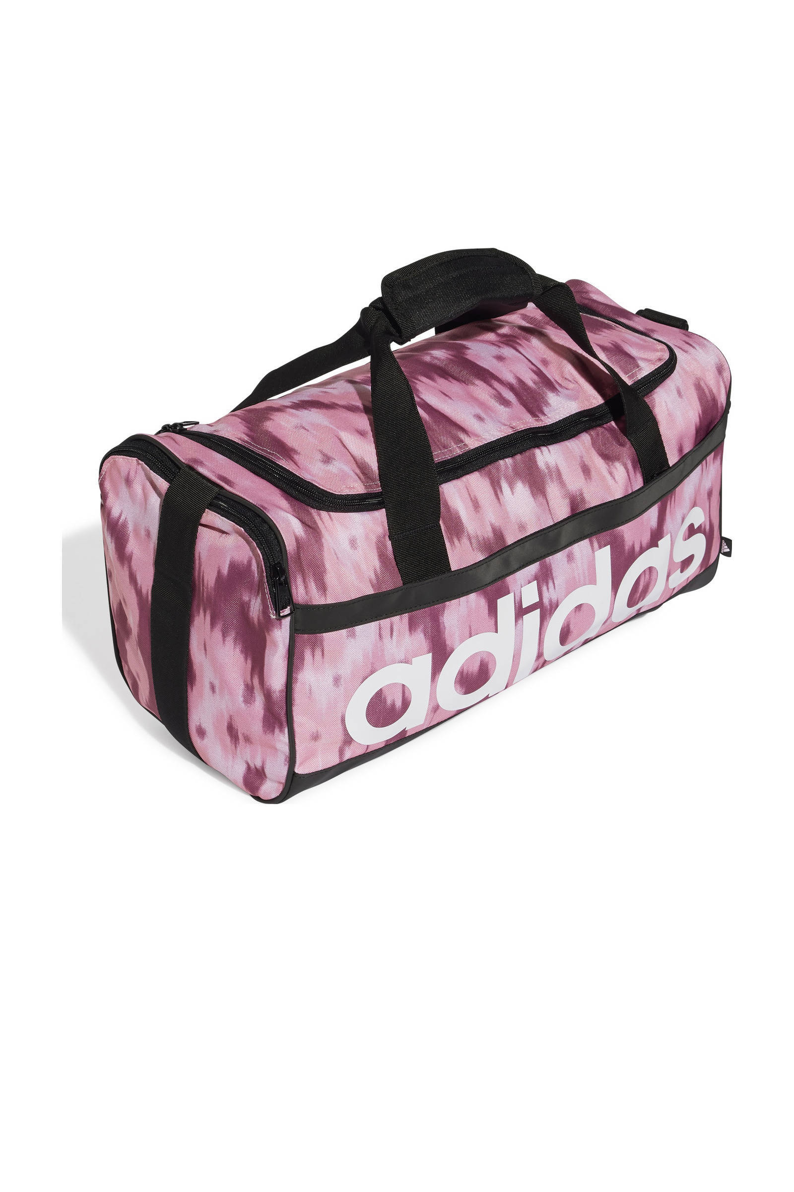 adidas sporttas Linear Duffle S 25L zwart/roze/wit