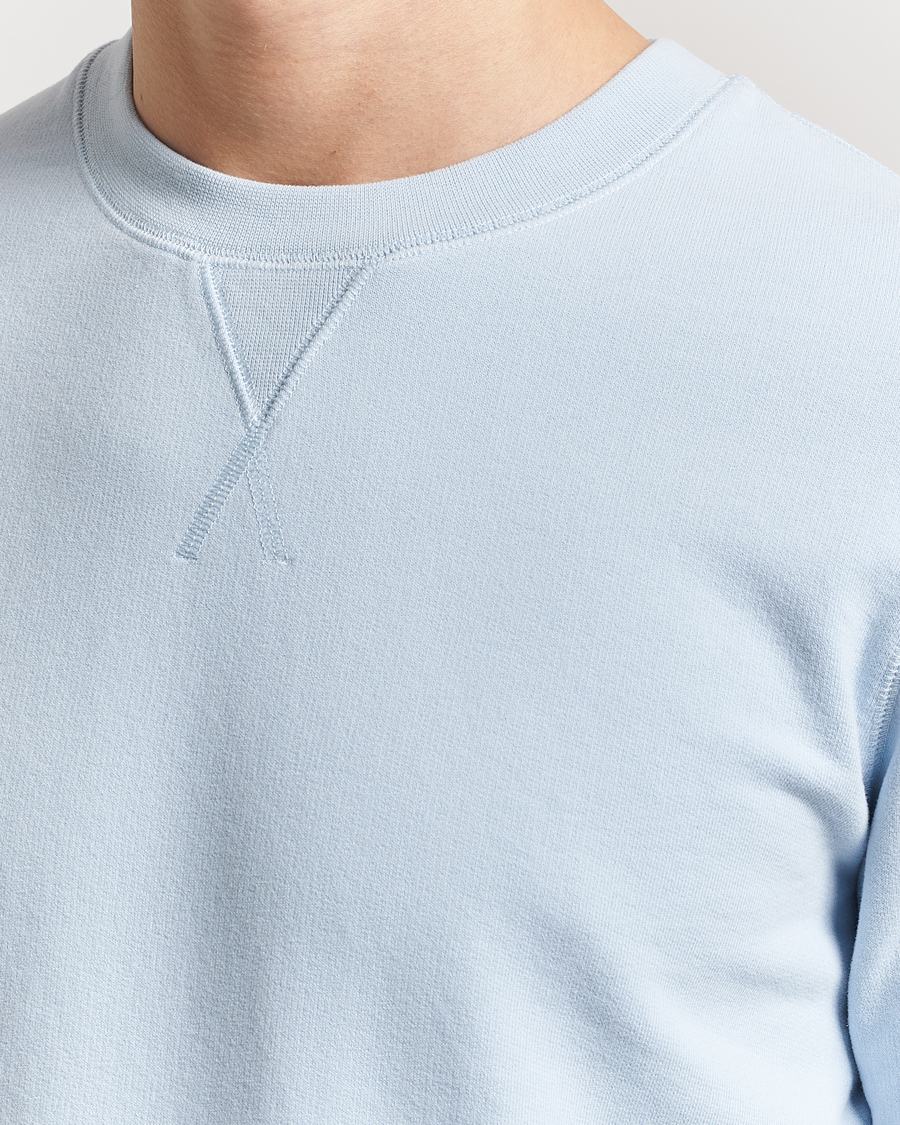 Sunspel Loopback Sweatshirt Blue Mist