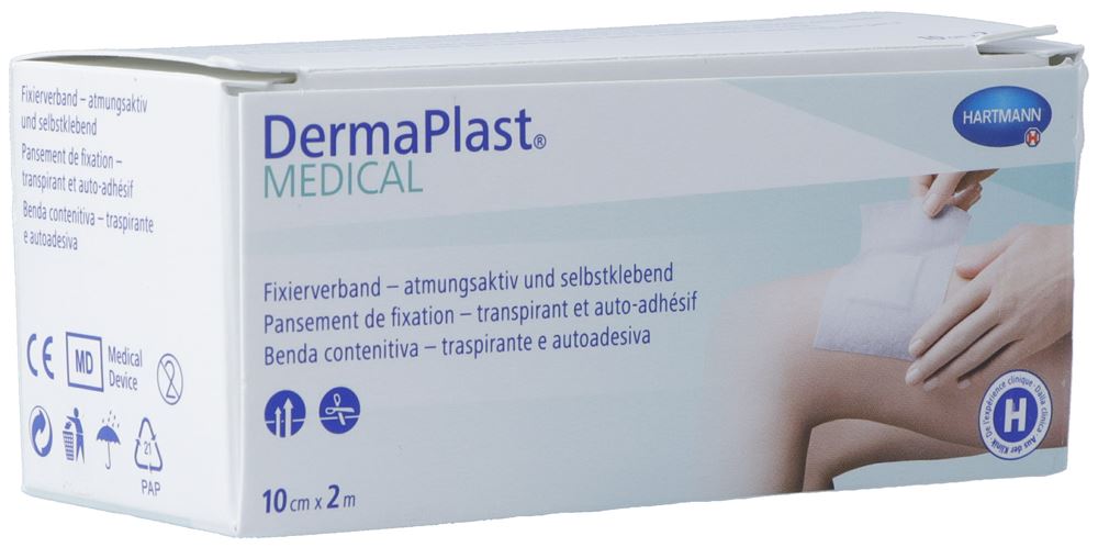 DERMAPLAST Medical Fixiervlies 10cmx2m 1 Stk