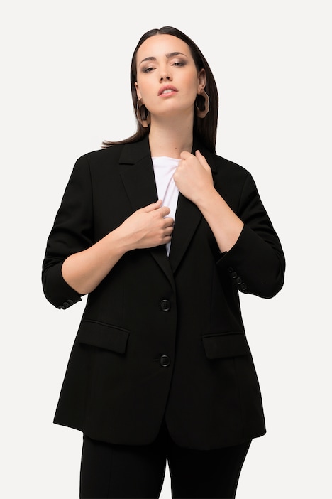Blazer, Oversized, Reverskragen, Polyesterfutter