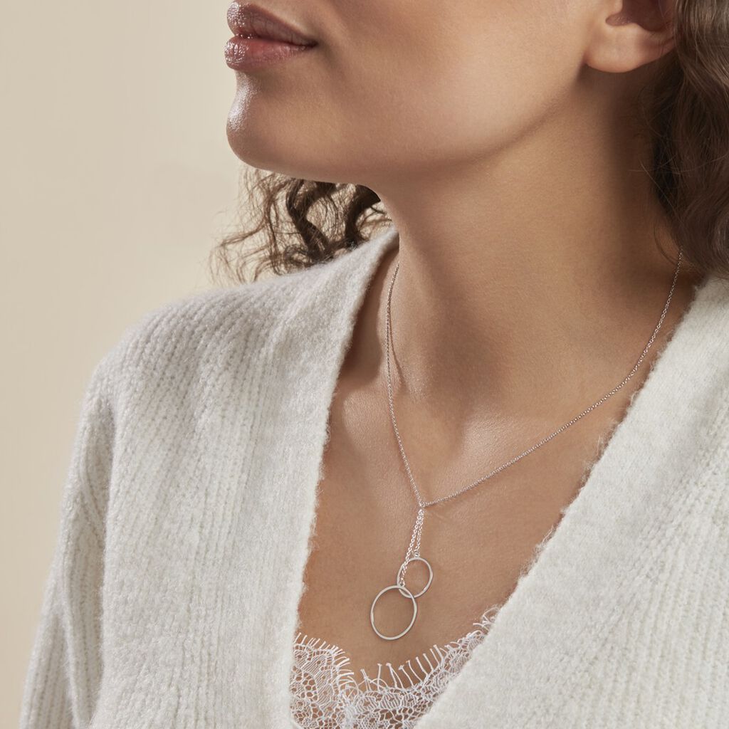 Collier Chayann Argent Blanc