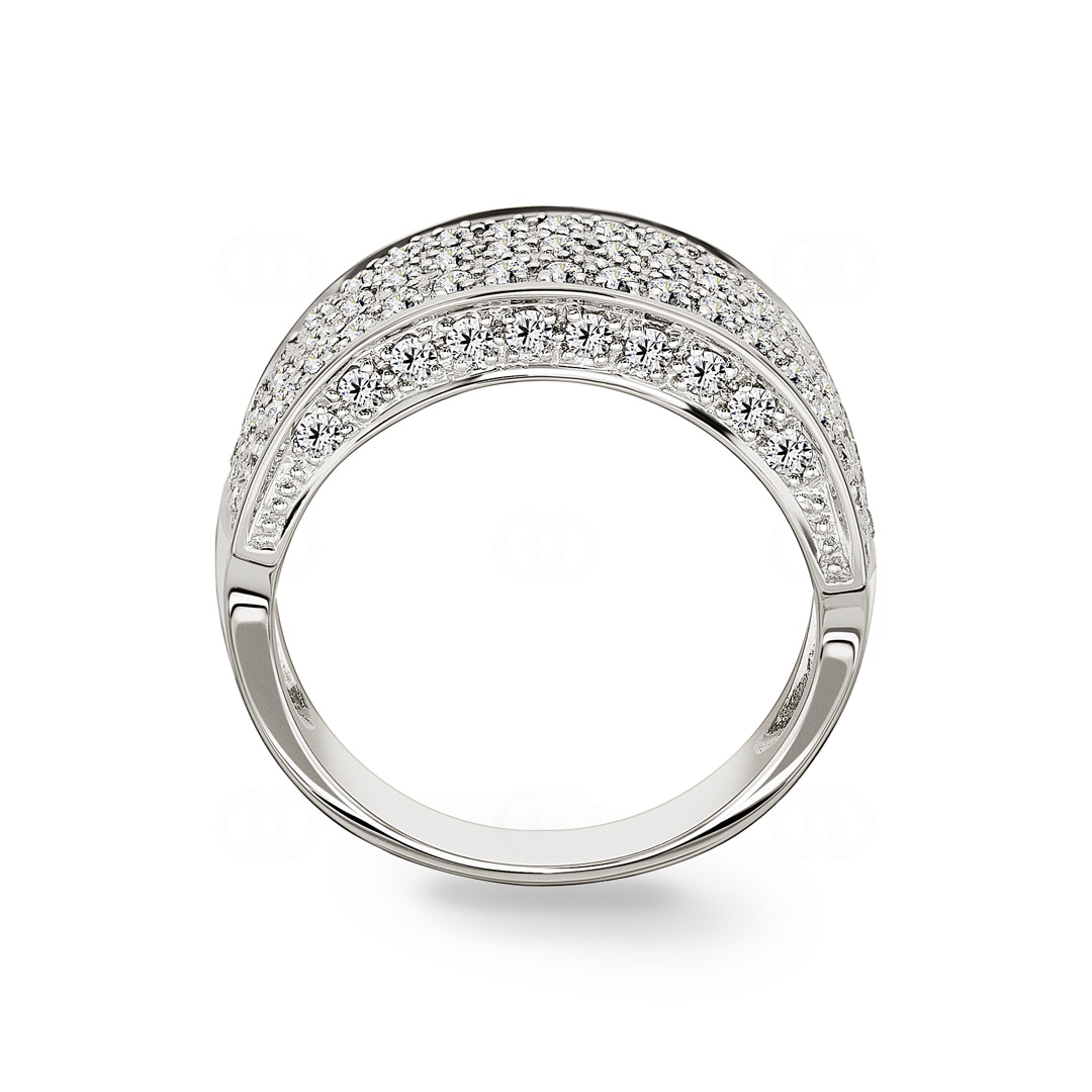 0.80 Karat Diamantring 750/18 K Weissgold