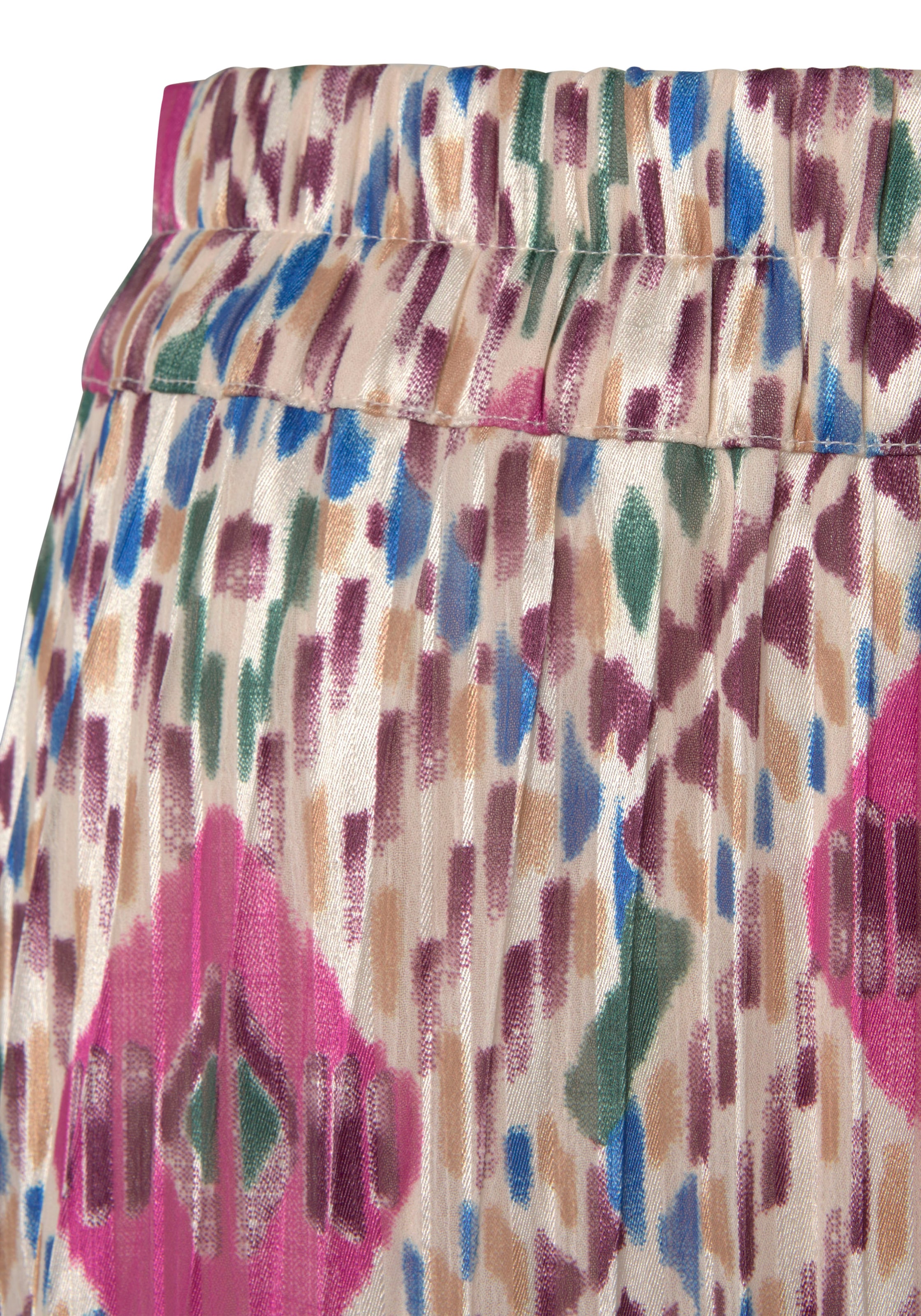LASCANA Plisseerock , aus leichter Chiffonware, Midirock mit Alloverprint, sommerlich