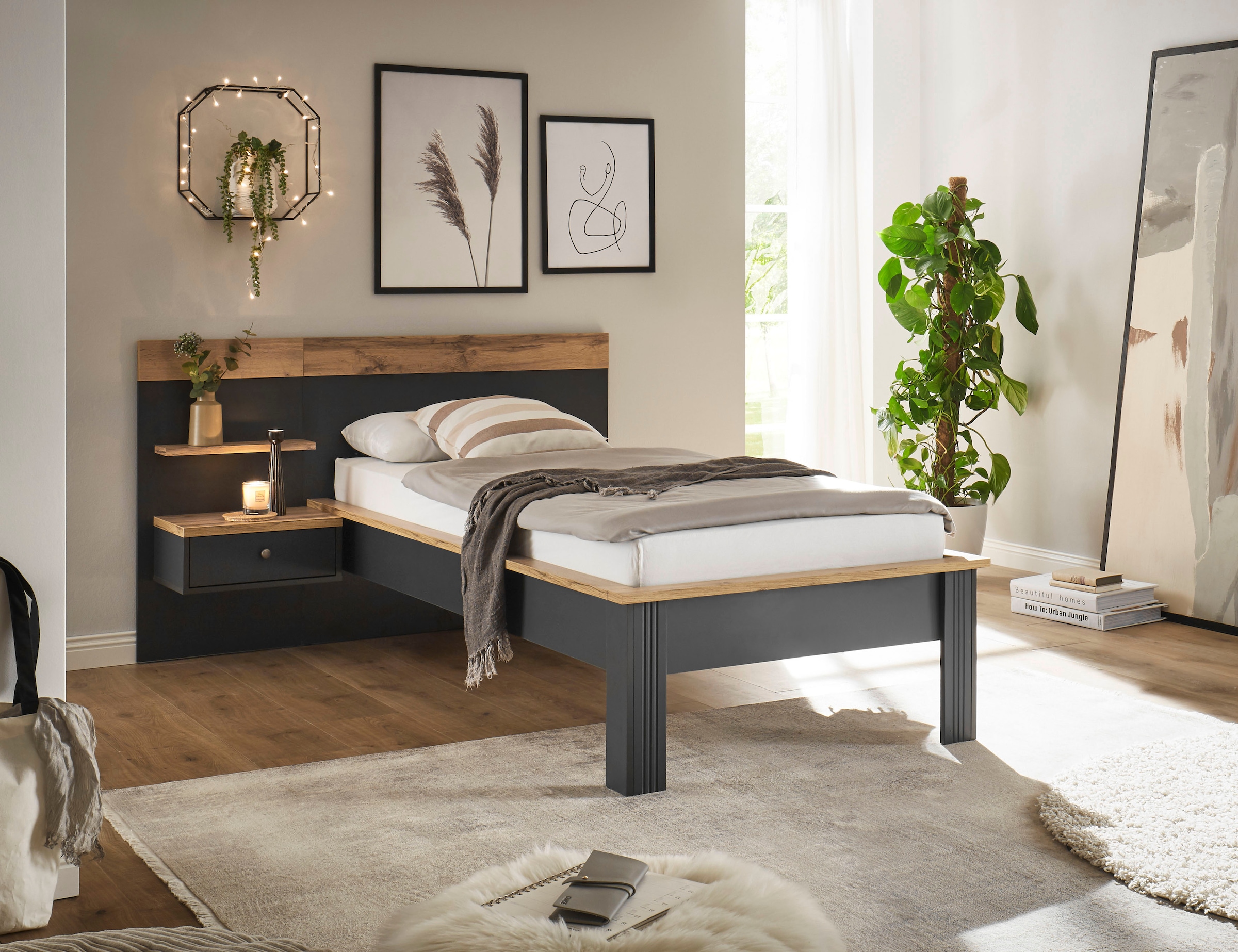 Home affaire Einzelbett »WESTMINSTER Bett im Landhausstil, Doppelbett, Bettgestell« in verschiedenen Farben verfügbar, Liegefläche 90/140/180x200 cm