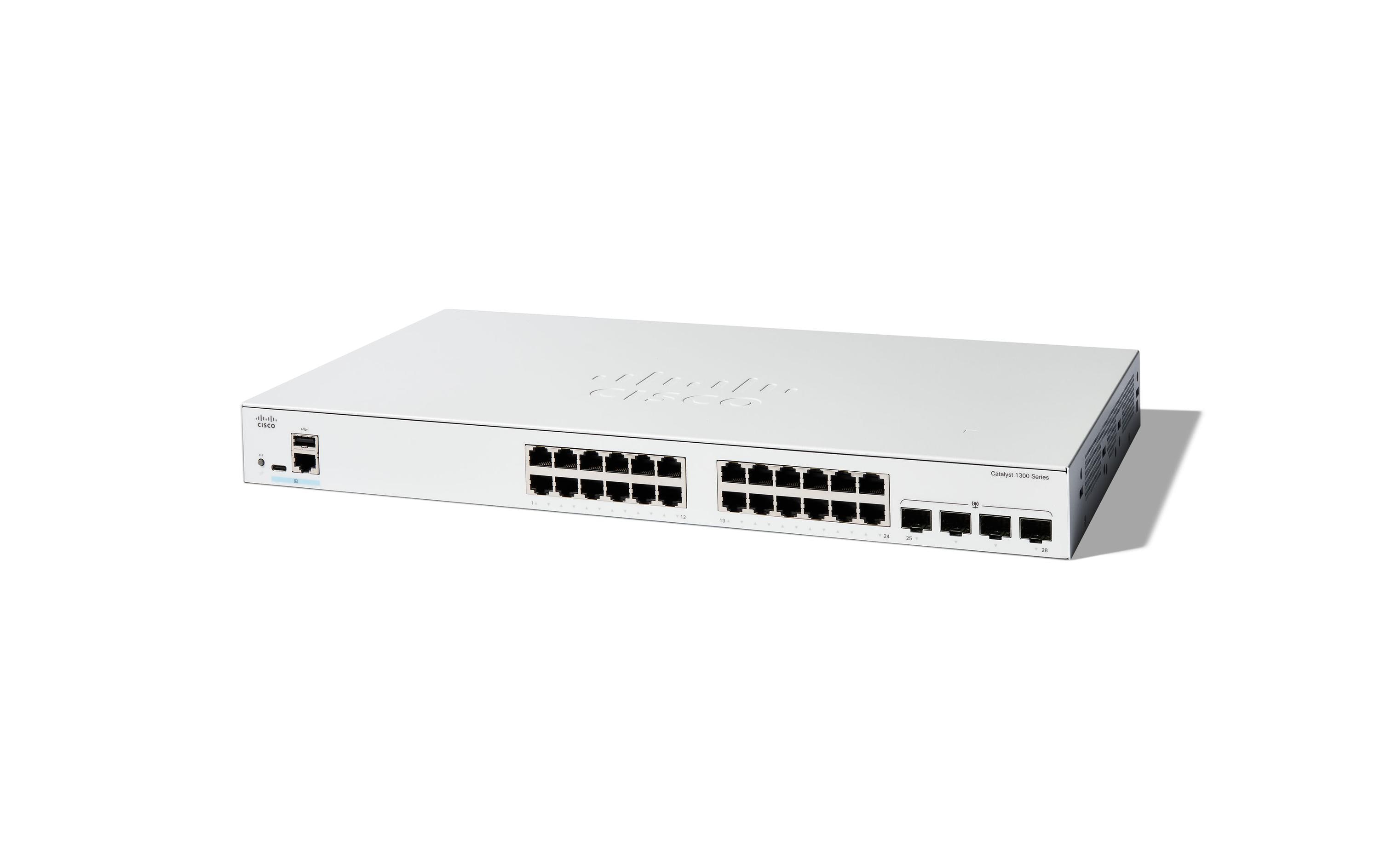 Switch Catalyst C1300-24T-4G 28 Port<br>Cisco Catalyst Switches der Serie 1300