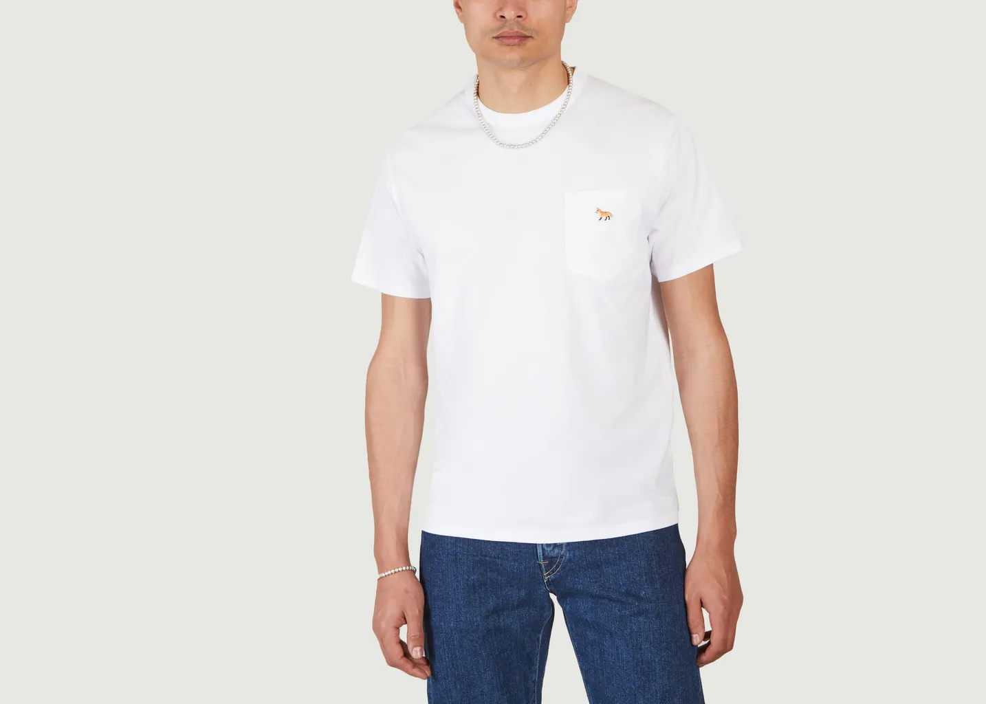 T-shirt Profile Fox Patch Maison Kitsuné