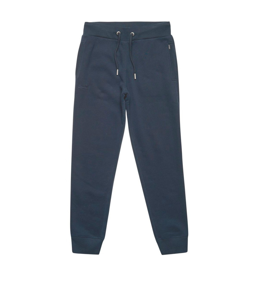 Calça de moletom Superdry Vintage Navy com logo bordado