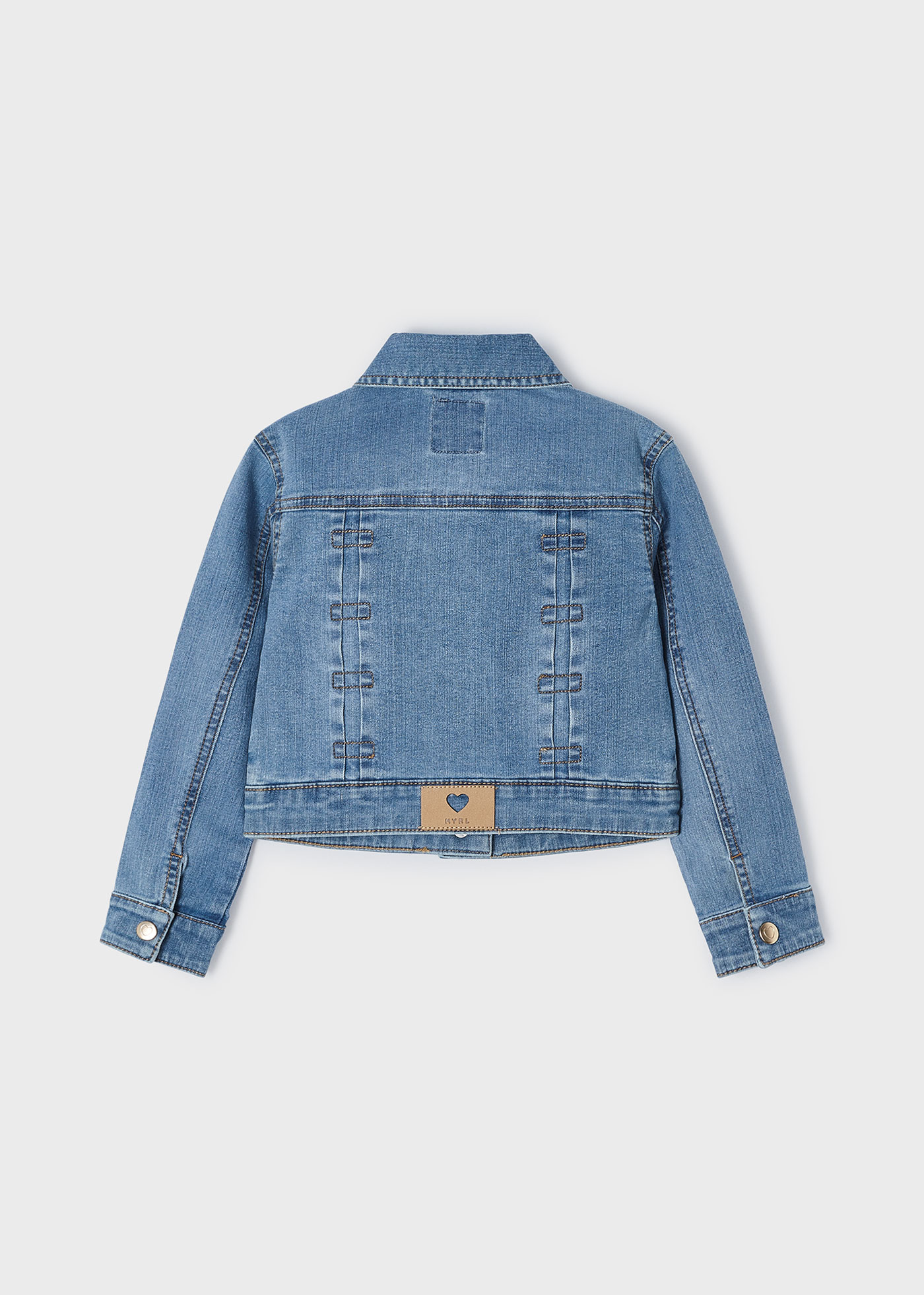 Jaqueta jeans Better Cotton para meninas, tamanho médio.