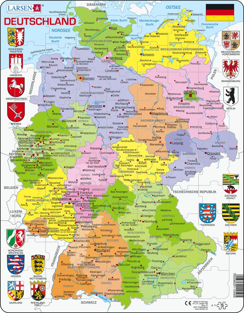 Larsen Puzzle Puzzle - Deutschland (politisch)