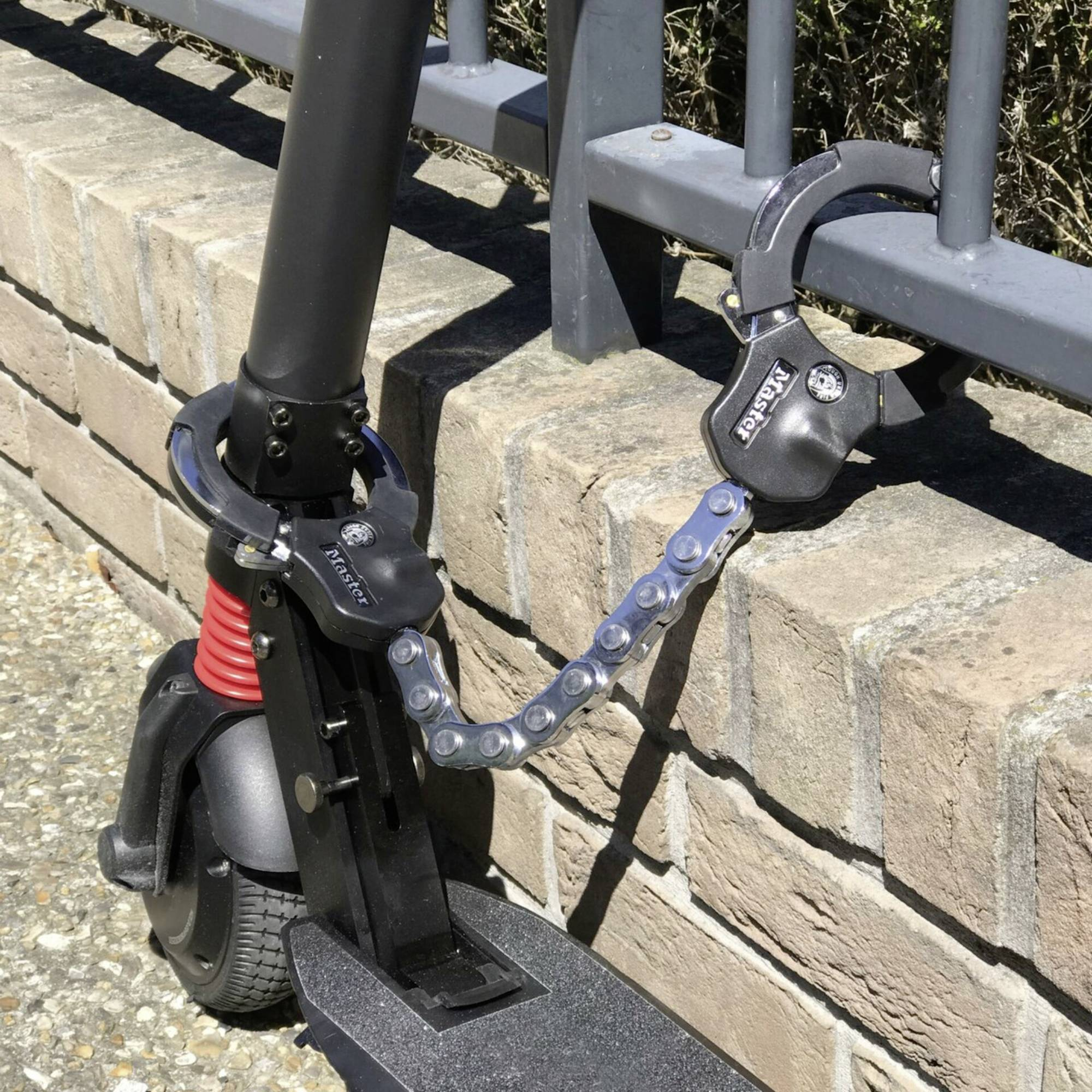 (55cm) Street Cuff 8290 Fahrradschloss 9-gliedriges Velo Handschellenschloss - Silber / Schwarz