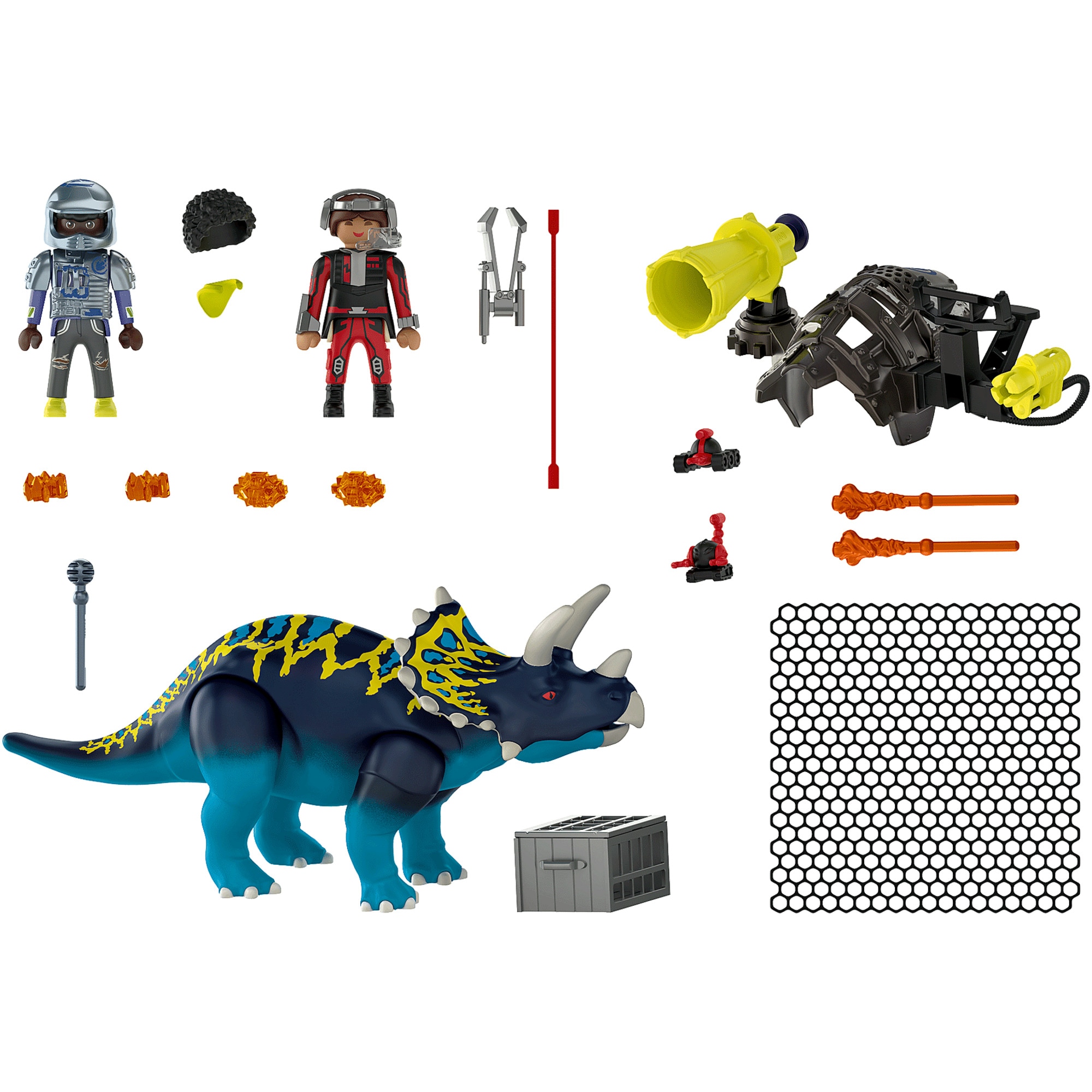 PLAYMOBIL Konstruktionsspielzeug Dino Rise Triceratops: Randale um die legendären Steine