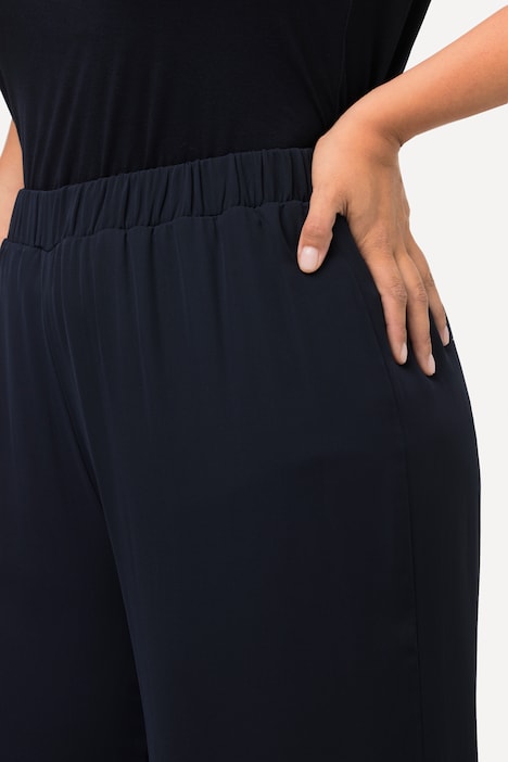 Chiffonhose, doppellagig, weites Bein, Elastikbund