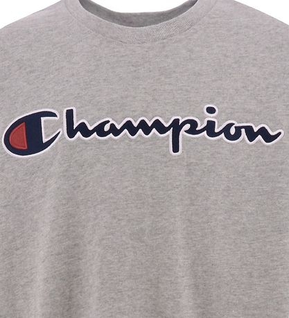 Champion Fashion T-shirt - Gråmeleret m. Logo