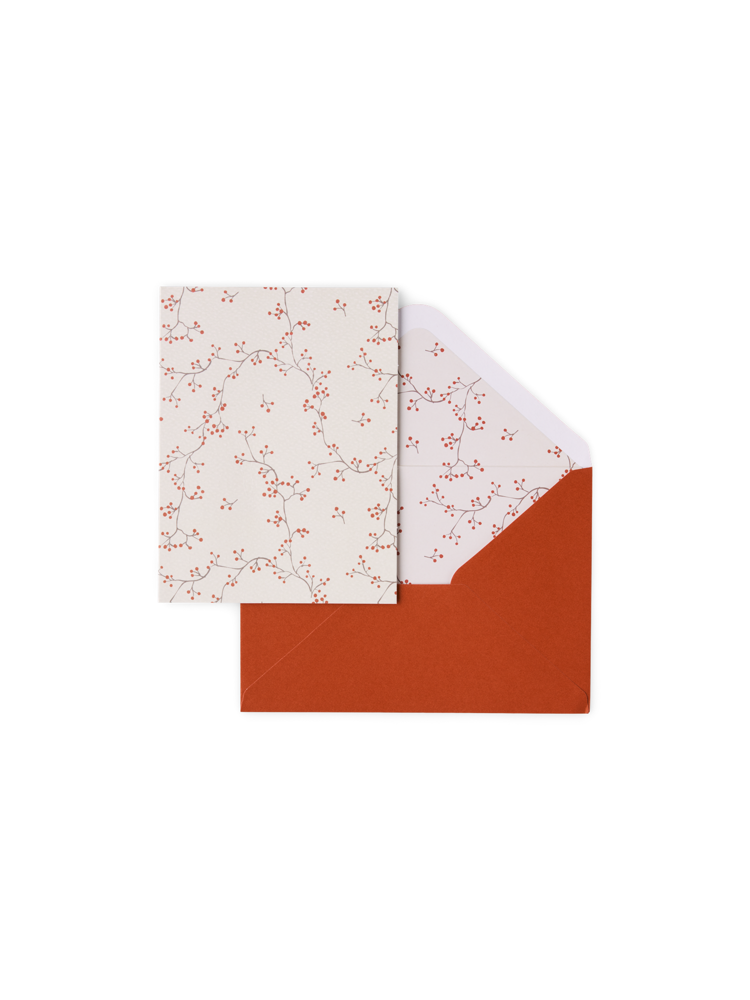 Lykønskningskort med konvolut | Papir. 11,4 x 16,2 cm. | Off White