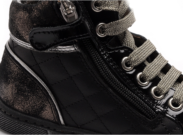 Shoo pom boots bottine enfant plug zip lace noir