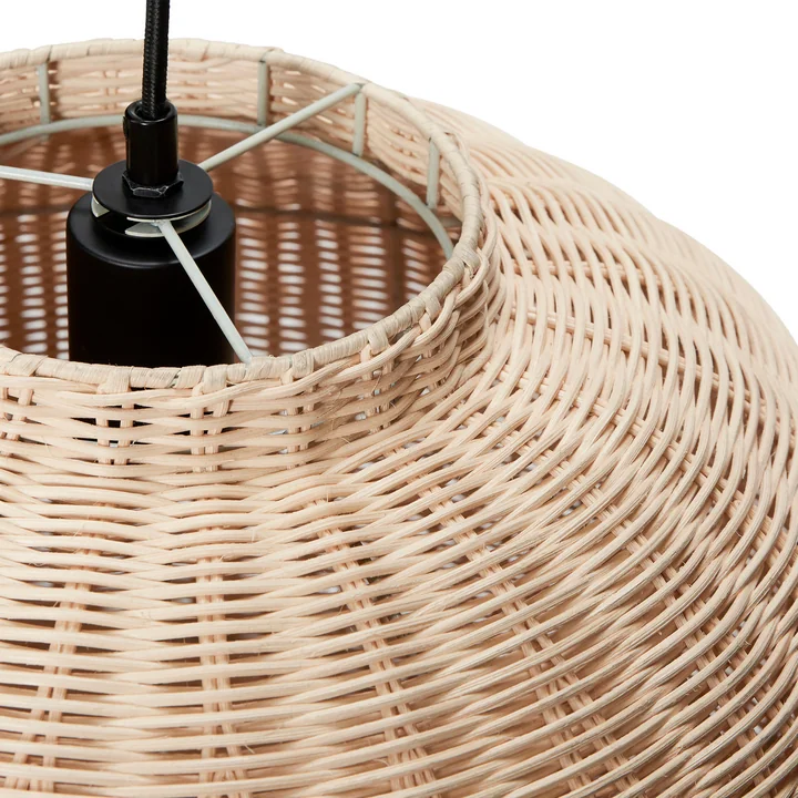 Hübsch Interior - Chand Pendelleuchte, H 21 x Ø 80 cm, rattan