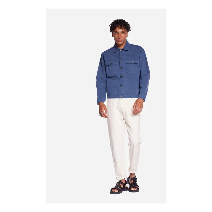 Olow Veste Hekinan Coton Bio | Bleu