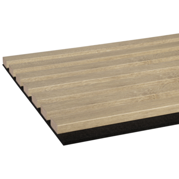 Lattenwand Decowall Acoustic vergrijsd eiken 260x30cm,2 stuks (1.56m2)