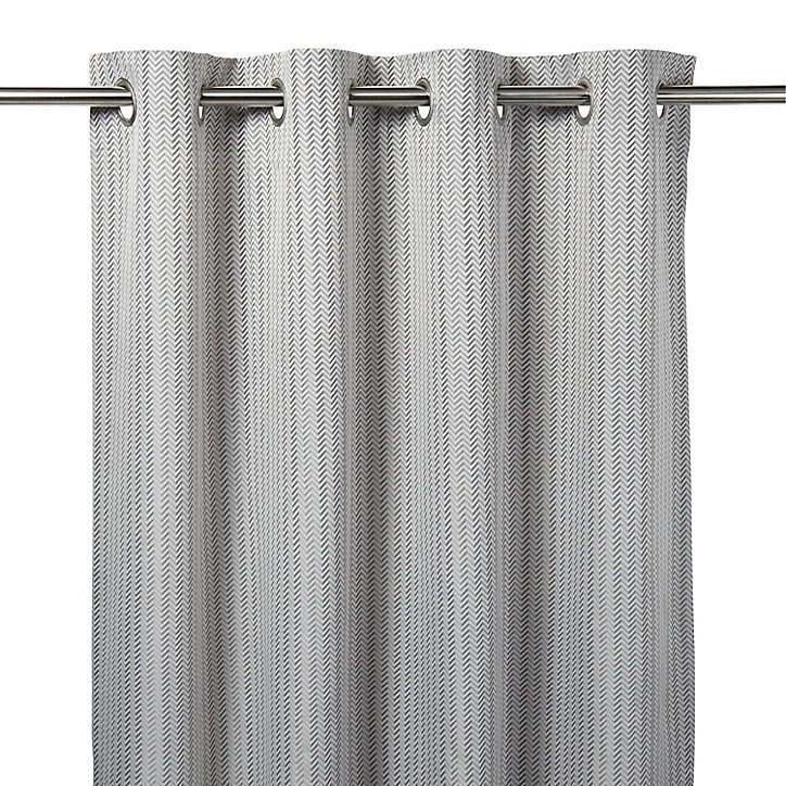 Rideau occultant polyester Jalna gris L.260 x l.140 cm