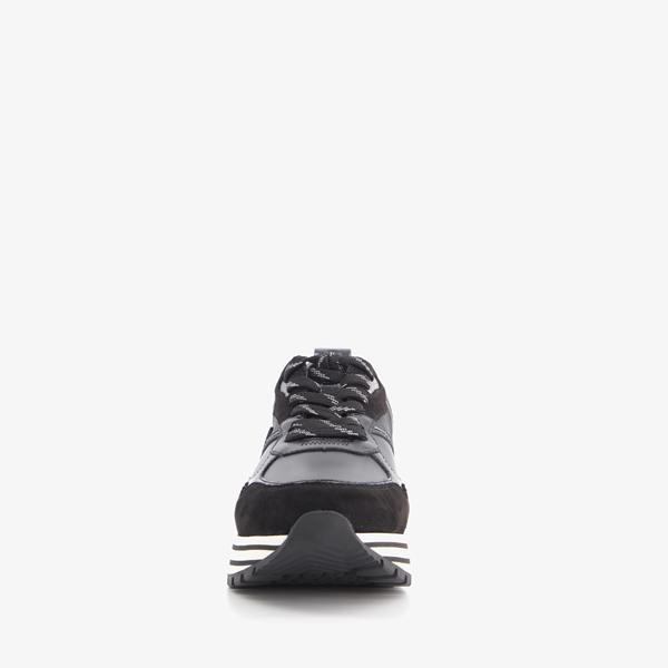 Tamaris leren dames sneakers met glitterdetails