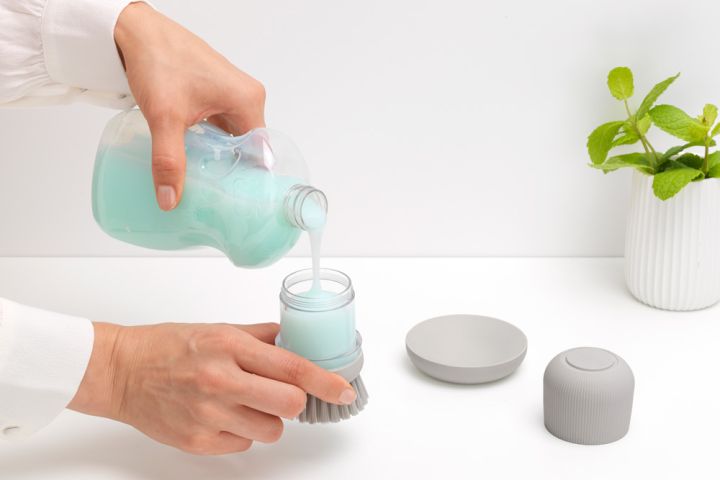 Zeepdispenser Afwasborstel Mid Grey