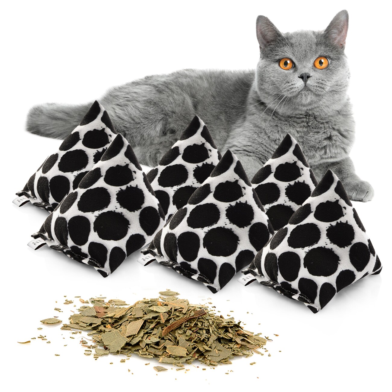 Canadian Cat Company Catnipspielzeug 6x Schmusepyramide Punkte