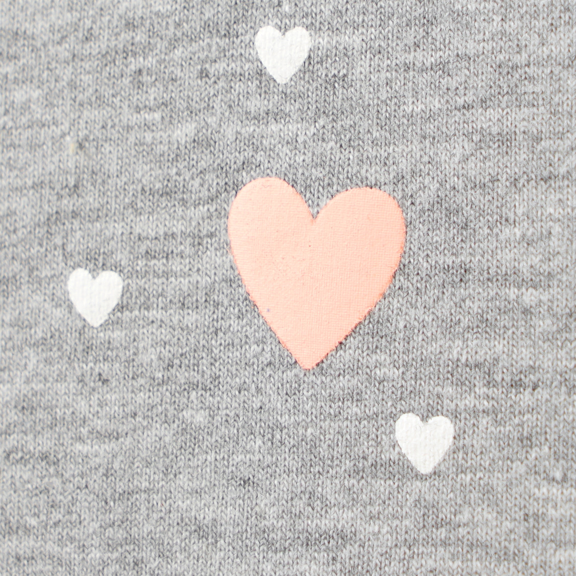 Topomini Baby Kleid mit Herz-Print hellgrau