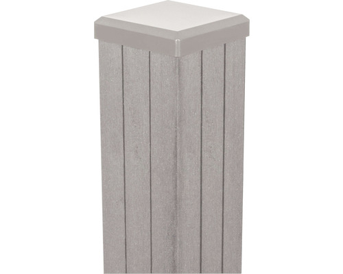 GroJa Merano BPC doelpaal inclusief schroefdop, versterkt staal, 7 x 7 x 190 cm, tweekleurig zand