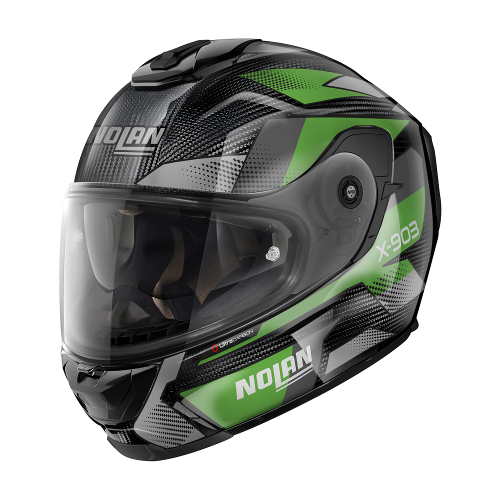 Nolan - Casque X-903 Ultra Carbon Highspeed N-Com Vert / Anthracite / Noir