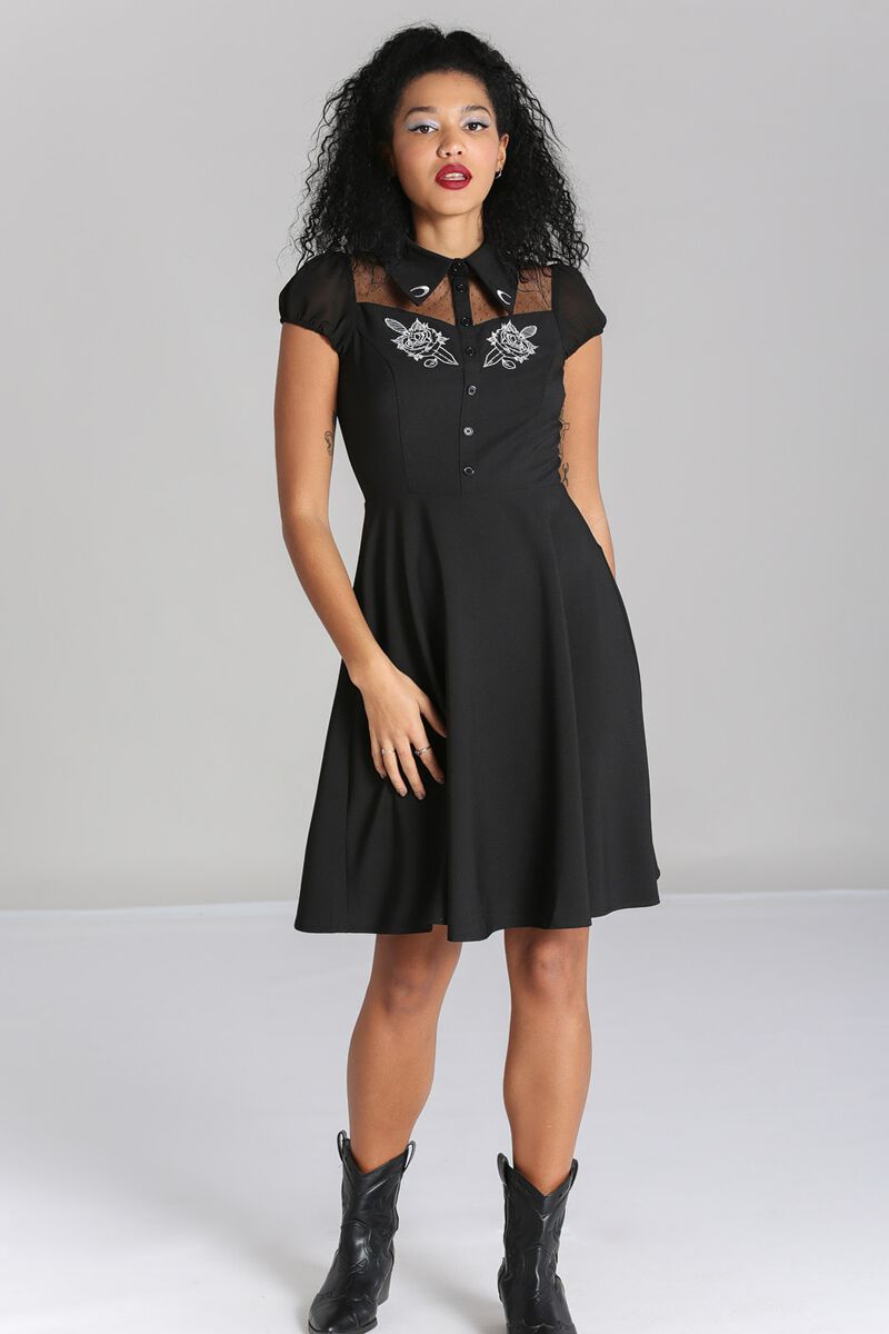 Roesia Dress | Hell Bunny Robe mi-longue